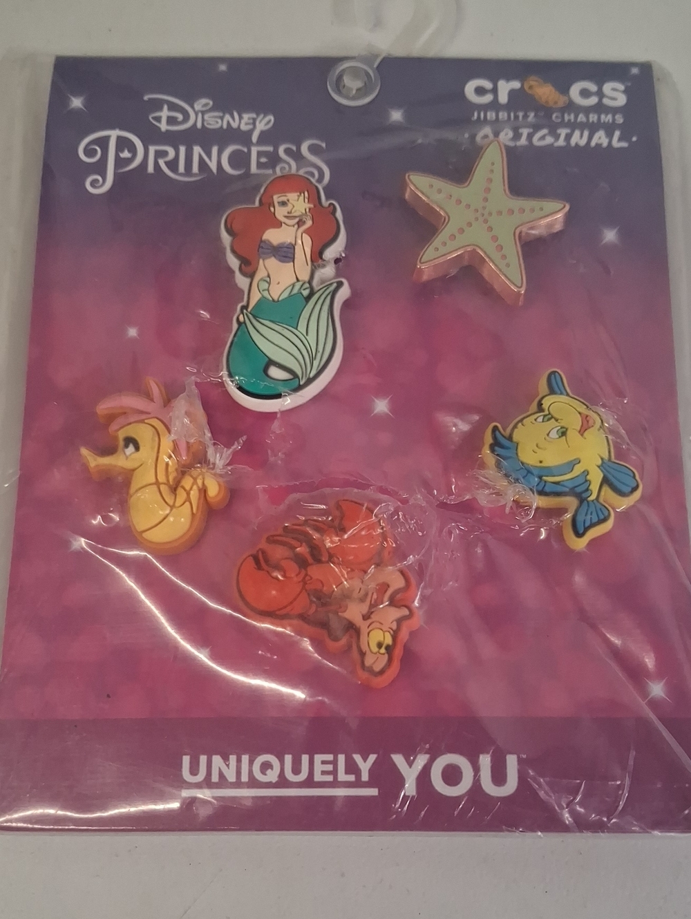 NWT Crocs Jibbitz Shoe Charms - The Little Mermaid Disney 5 Pack